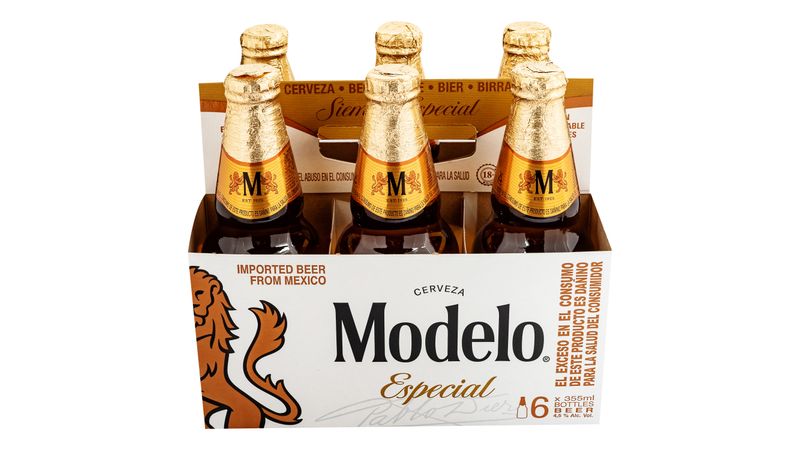 6 Pack De Cerveza Modelo De Vidrio -355ml