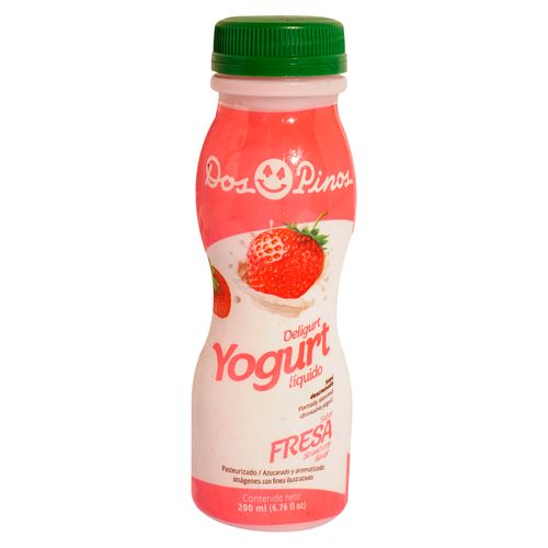 Yogurt Liquido Dos Pinos Sabor A Fresa -200ml