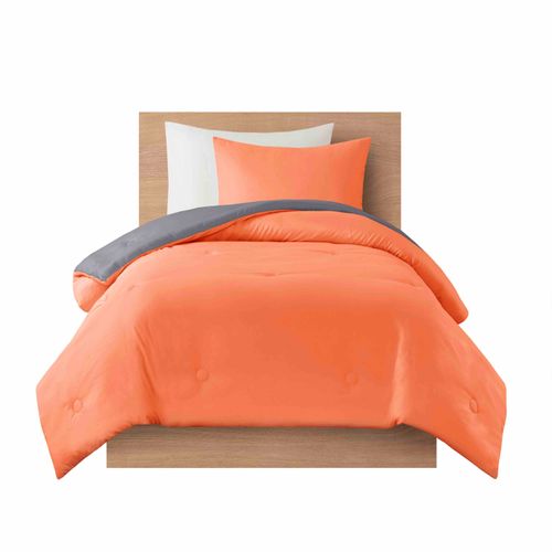 Edredon Mainstays Twin Coral Gris -2 Piezas