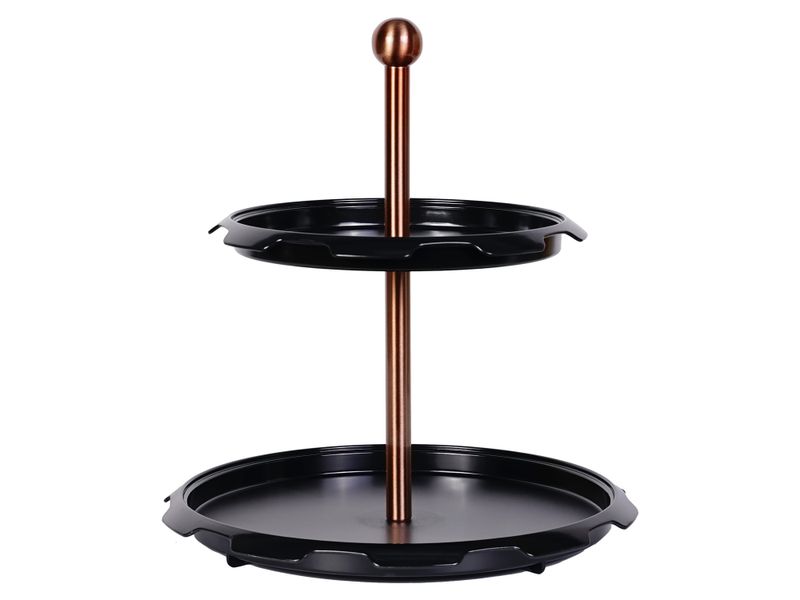 Soporte-Para-Postre-Home-Trends-De-Plastico-2-Niveles-Negro-Con-Oro-Rosa-2-17748