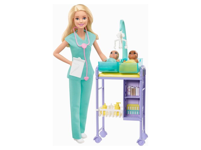 Set-Barbie-de-Pediatra-Rubia-Con-Gemelos-7-17713