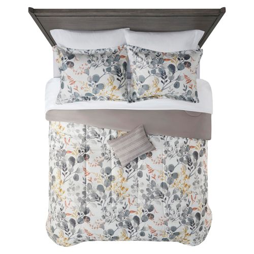Edredon Mainstays 8Pzs Biab Full Gris Amarillo