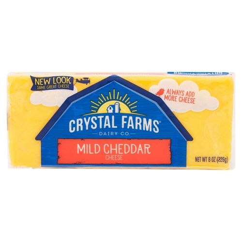 Queso Crystal Farms Trozo Mild Cheddar - 226Gr