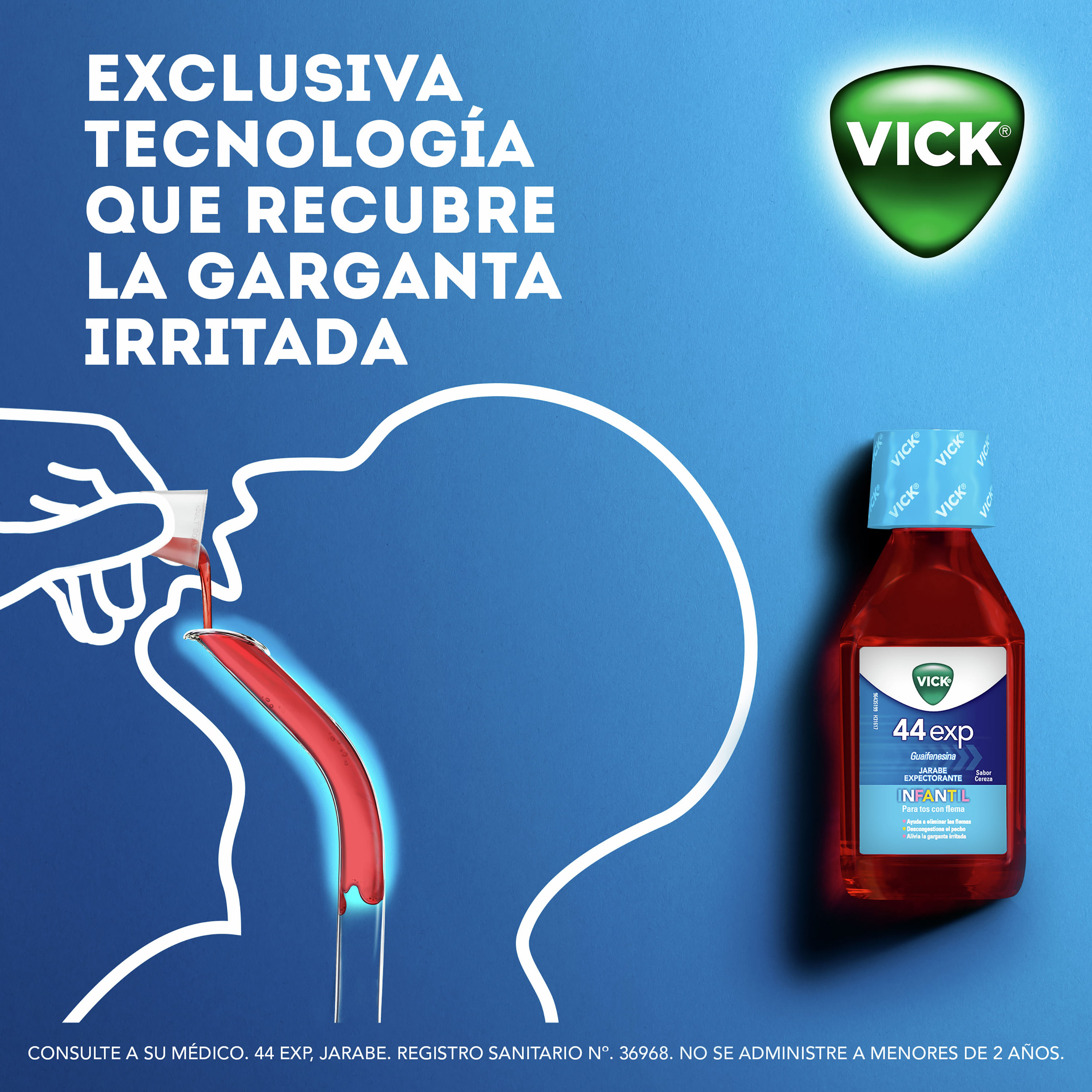 Jarabe 44 alivio de la tos seca y con flemas│Vick Perú