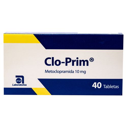 Tabletas Clo-Prim De Arsal 10mg-40 Unidades  -Precio indicado por Unidad-