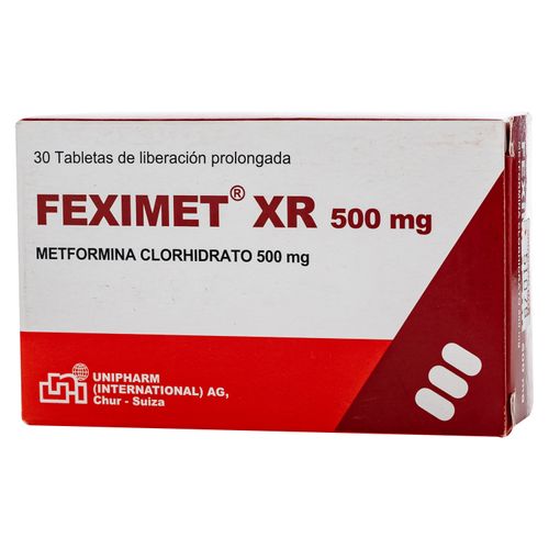 S Feximet Xr 500mg 30 Tabletas  -Precio indicado por Unidad-