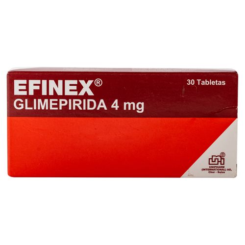 S Efinex Glimepiride 4mg 30 Tabletas