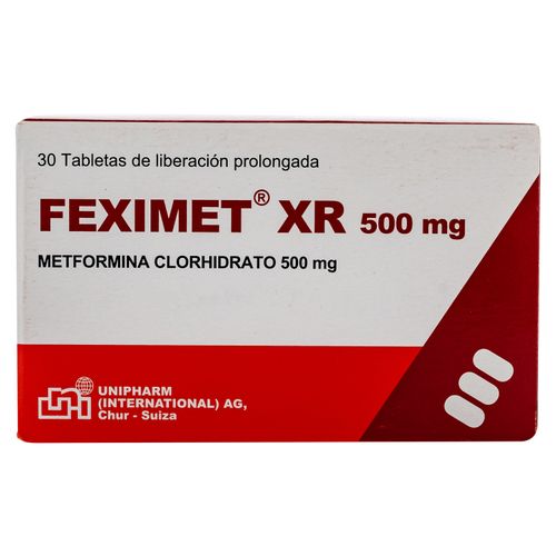 S Feximet Xr 500mg 30 Tabletas  -Precio indicado por Unidad-