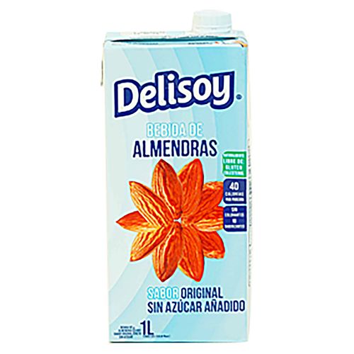 Bebida Delisoy UHT Almendra Sin Azucar 1lt