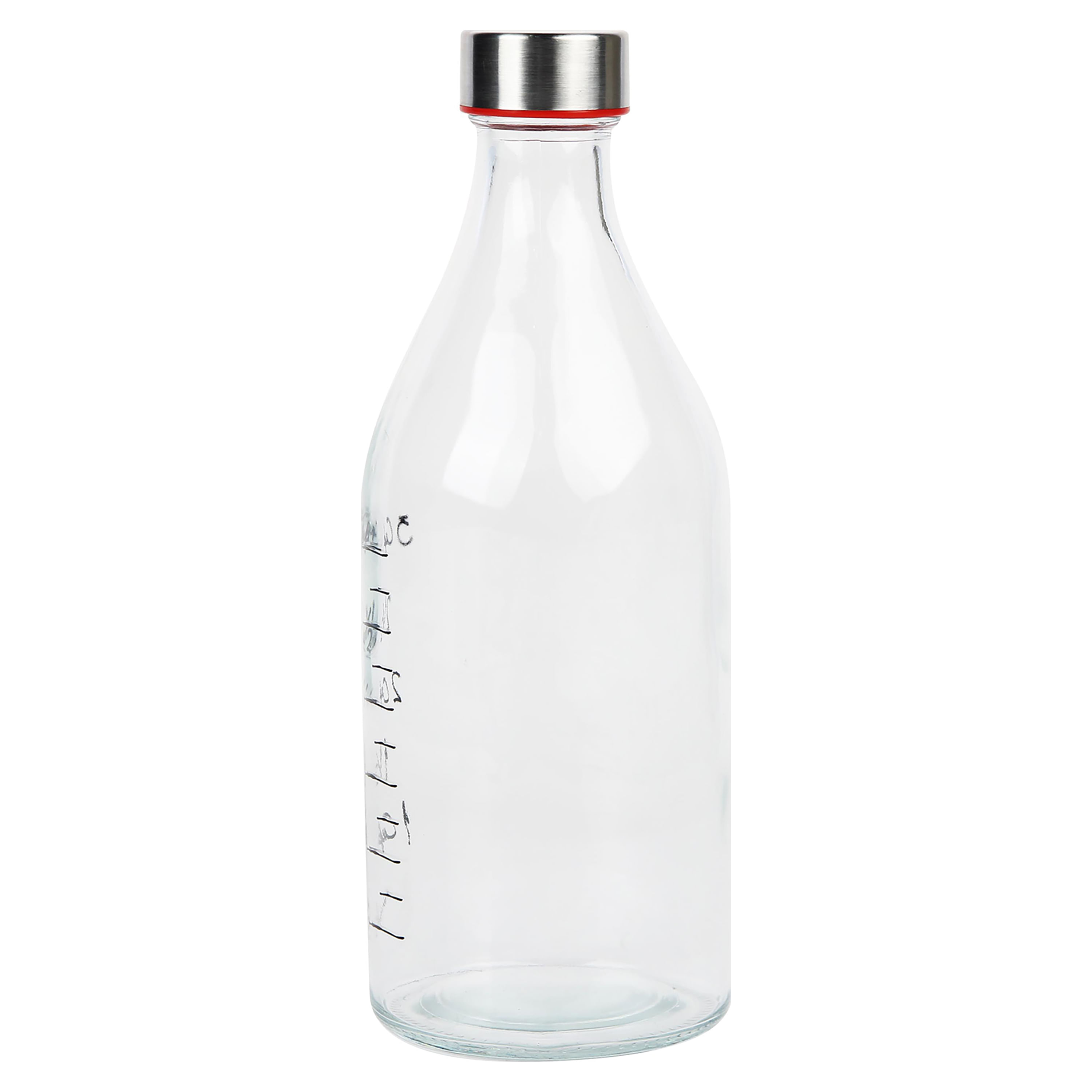 Botella Mainstays De Vidrio De 1 Litro Con Tapa De Aluminio