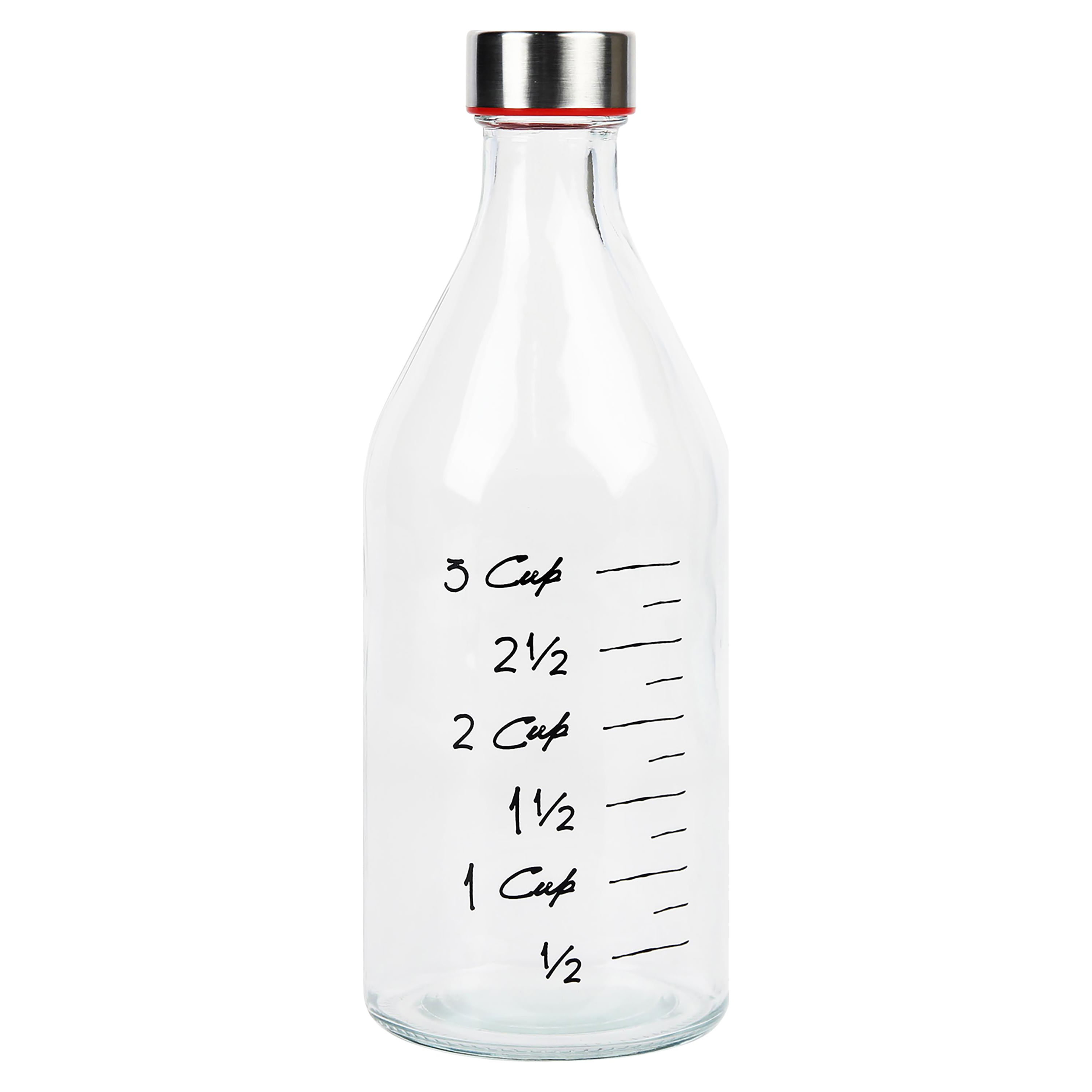 Botellas de vidrio de un litro con tapa