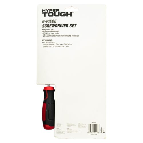 Juego Hyper Tough de Destornilladores 6 Piezas