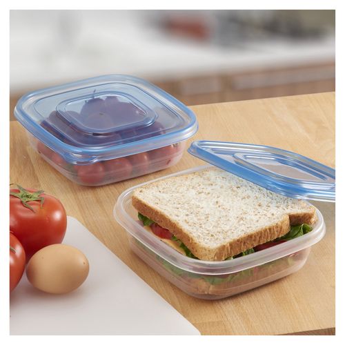 Contenedor cuadrado Mainstays 2piezas de  3.8 tazas. Modelo: 10349