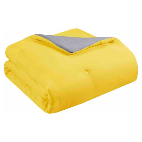 Edredon Mainstays 2 piezas Twin Amarillo Gris