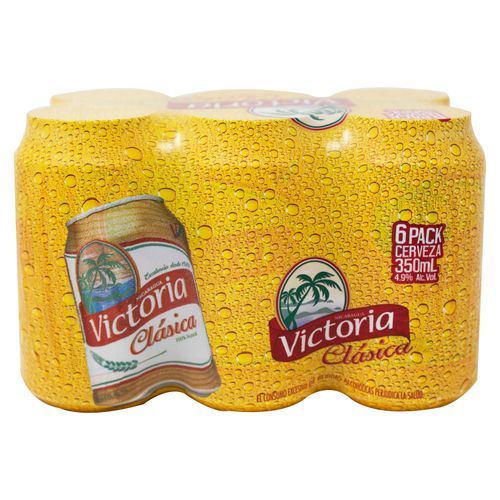 Cerveza Victoria clásica lata 6 pack - 350 ml