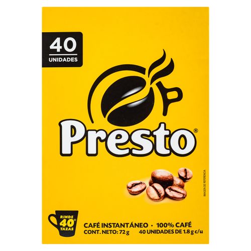 Café Presto Instantáneo Stick -72 g