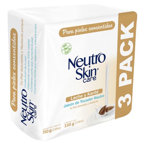 Jabón Neutro Skin Care Leche y Karite 3 pack - 330 g