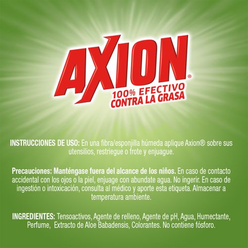 Lavaplatos Axion En Pasta  Aloe Y Con Vitamina E, Arrancagrasa - 850g