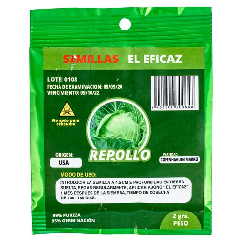 El Eficaz Semilla De Repollo 2 Gramos