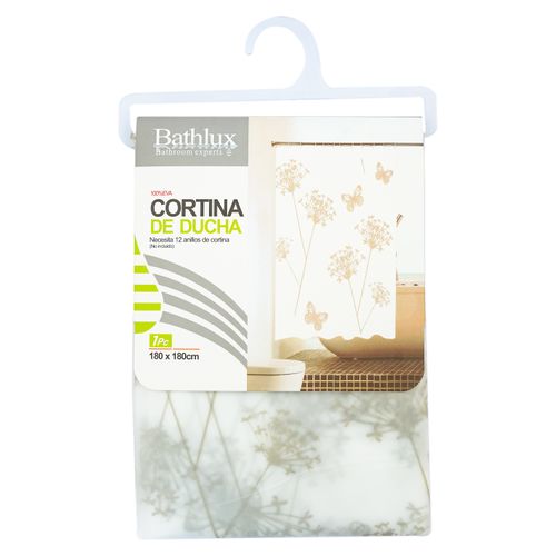 Cortina De Bano Estampada Mariposa