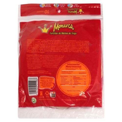 Tortilla Monarca  De Trigo 10 Unidades - 250 g