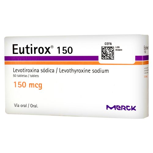 Eutirox 150 Mg X50 Tabletas  -Precio indicado por Unidad-