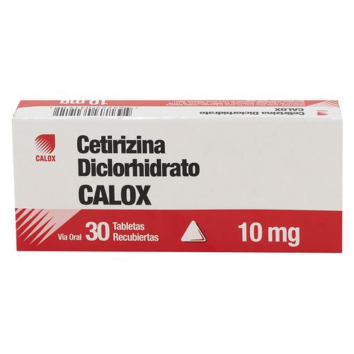 Antialergico Cetirizina De Calox 10 mg-30 Tabletas  -Precio indicado por Unidad-