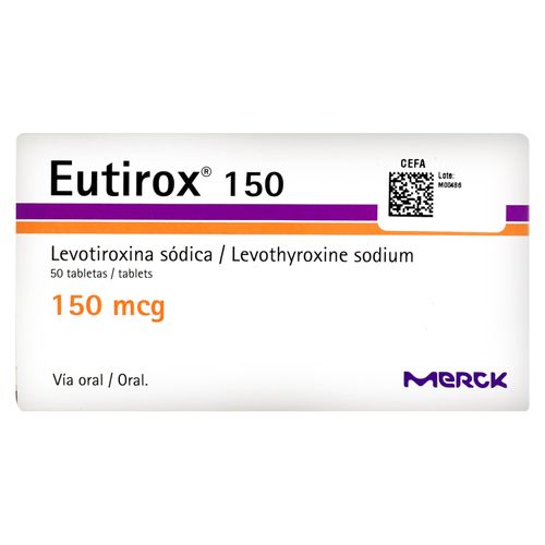 Eutirox 150 Mg X50 Tabletas  -Precio indicado por Unidad-