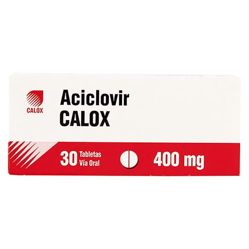 Tabletas Aciclovir De Calox 400mg- 30 Unidades  -Precio indicado por Unidad-