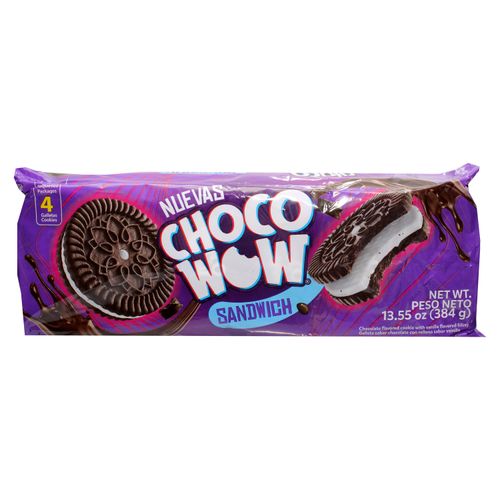 Galleta  Chocowow Rellena Sandwich 12 Unidades - 384gr