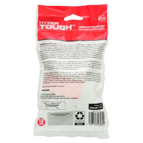 Contacto Hyper Tough Polarizado Con Placa Plastica