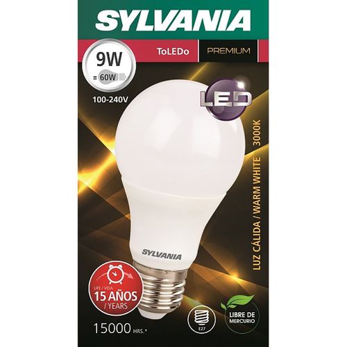 Bombillo Sylvania Led 9W Luz Calida