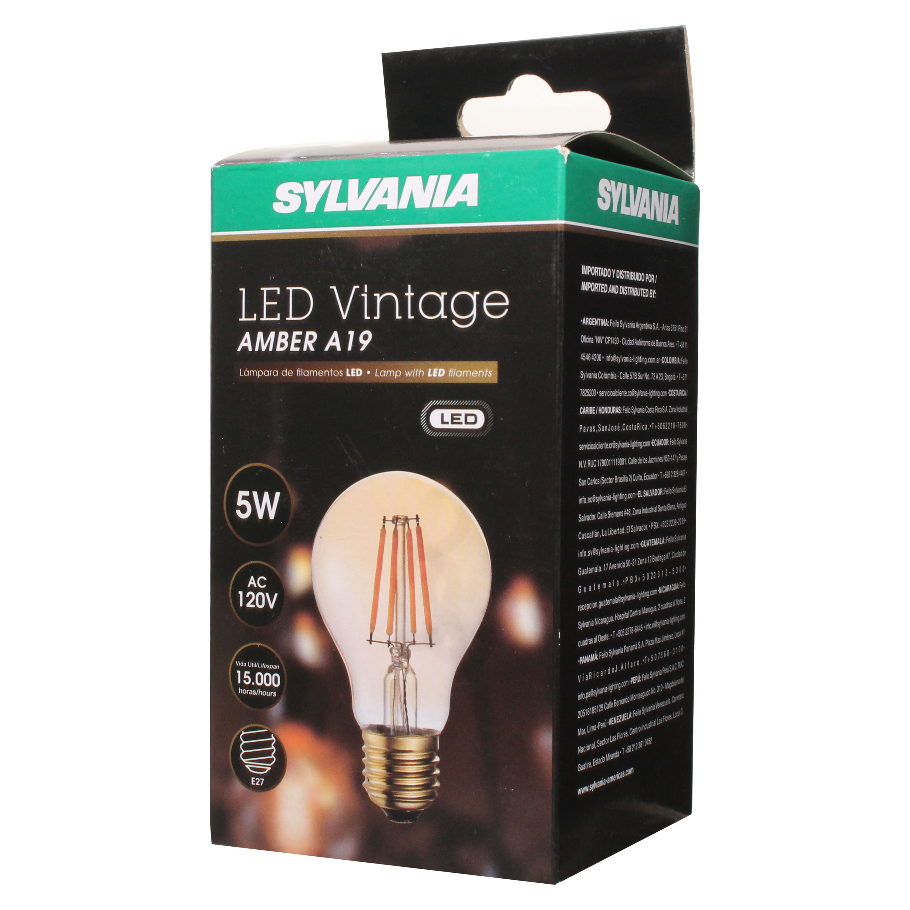 Ampoule LED vintage E27 5W 400L ambre dimmable - Ampoules LED