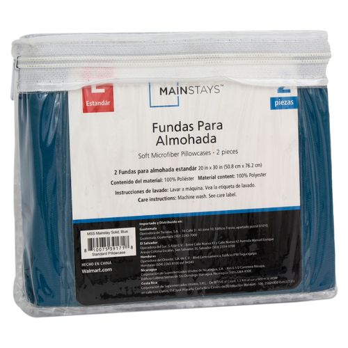 Set Mainstays de 2 Fundas Azul