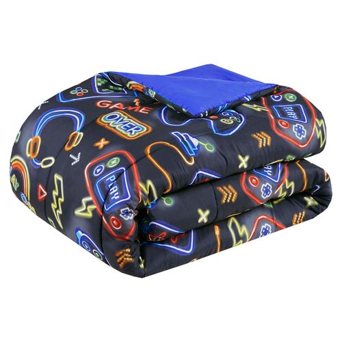 Edredón Mainstays Kids Diseño Gamer Tamaño Twin - 3 Piezas