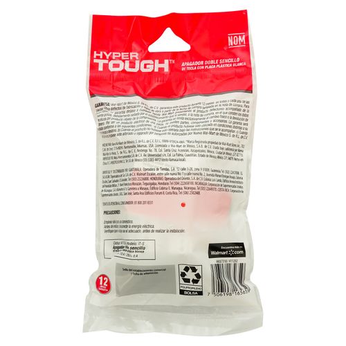 Apagador Hyper Tough Doble Sencillo De Tecla Con Pla