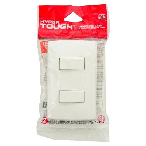 Apagador Hyper Tough Doble Sencillo De Tecla Con Pla