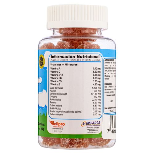 Wellpro Multivitamina Osito 45 Unidades