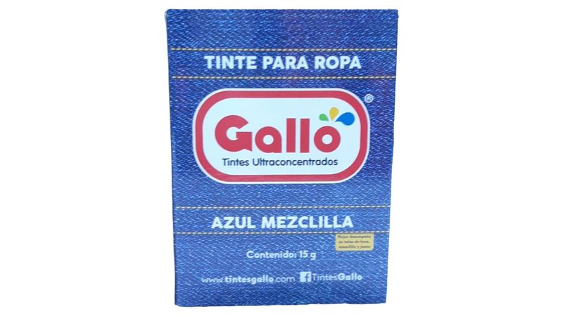 Comprar Tinte En Polvo Gallo Para Ropa Color Mezclilla - 15gr