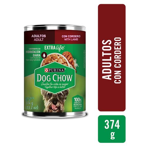 Alimento Húmedo Perro Adulto Purina Dog Chow Cordero & Arroz  374g