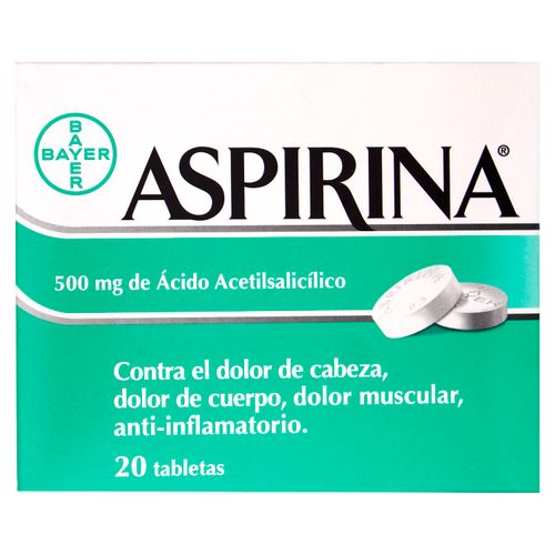 Aspirina Adulto - 20 Tabletas