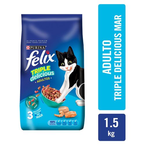 Alimento Felix Para Gato Adulto Triplemar - 1500gr