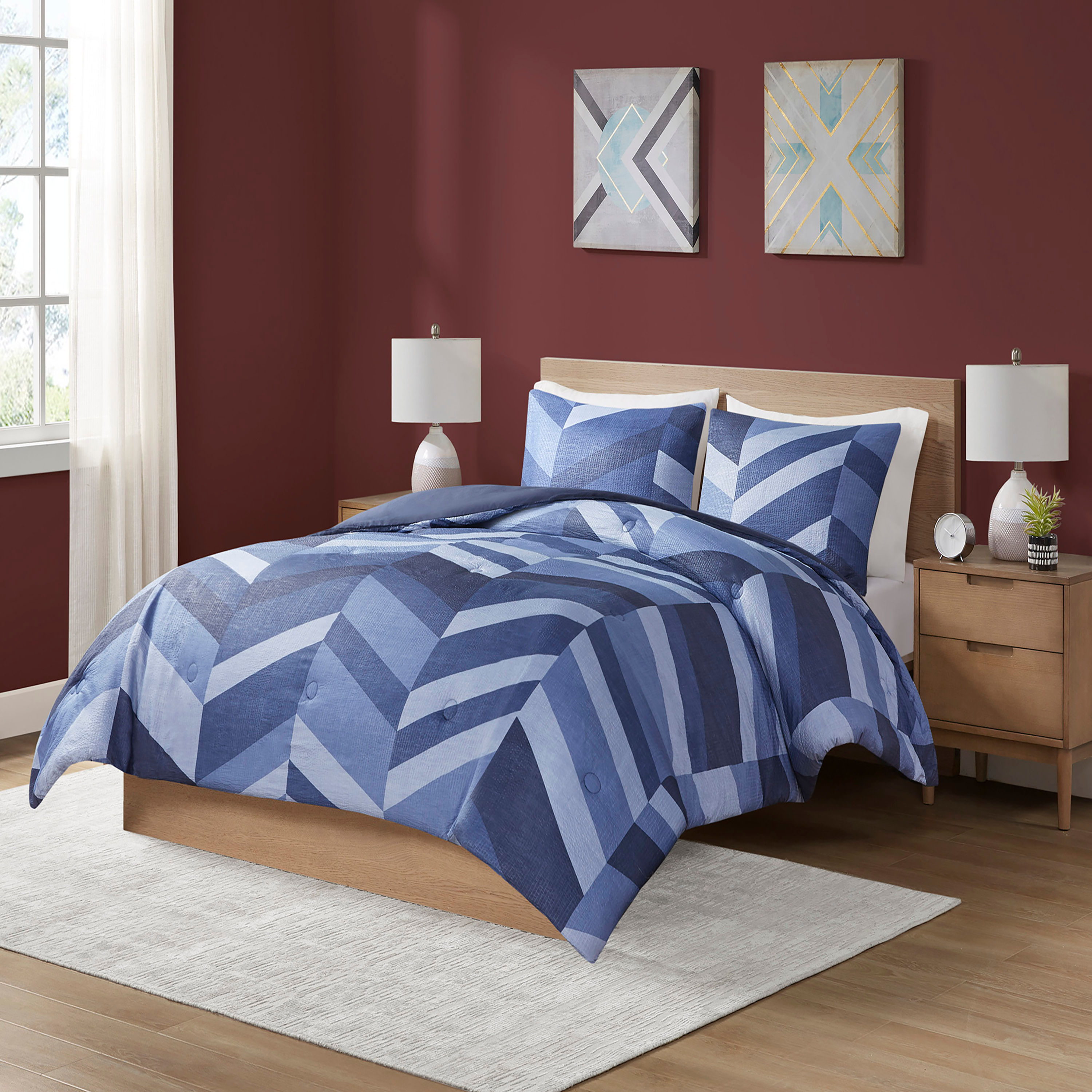 Edred-n-Mainstays-Dise-o-Seersucker-reversible-Tama-o-Full-Queen-3-Piezas-Color-Azul-Modelo-WMCE10-351-1-19281