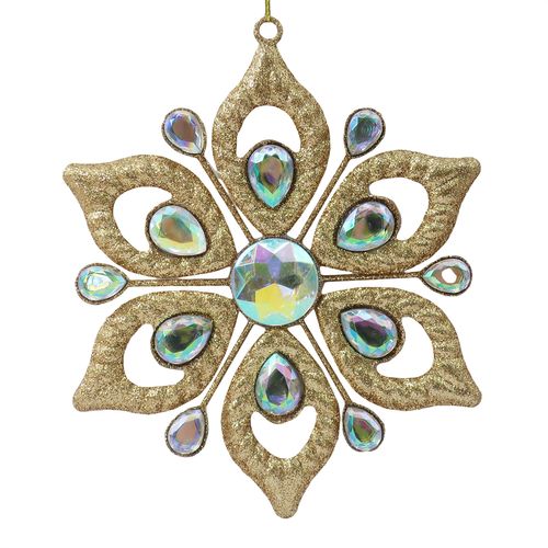 Adorno Arbol Flor Dorada 13.5Cm Wm