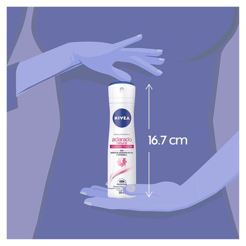 Desodorante Marca Nivea Spray Dama Aclarado Natural -150ml