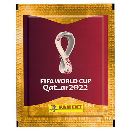 Sobre de 5 postales o estampillas Panini Mundial de fútbol FIFA Qatar 2022 – Unidad