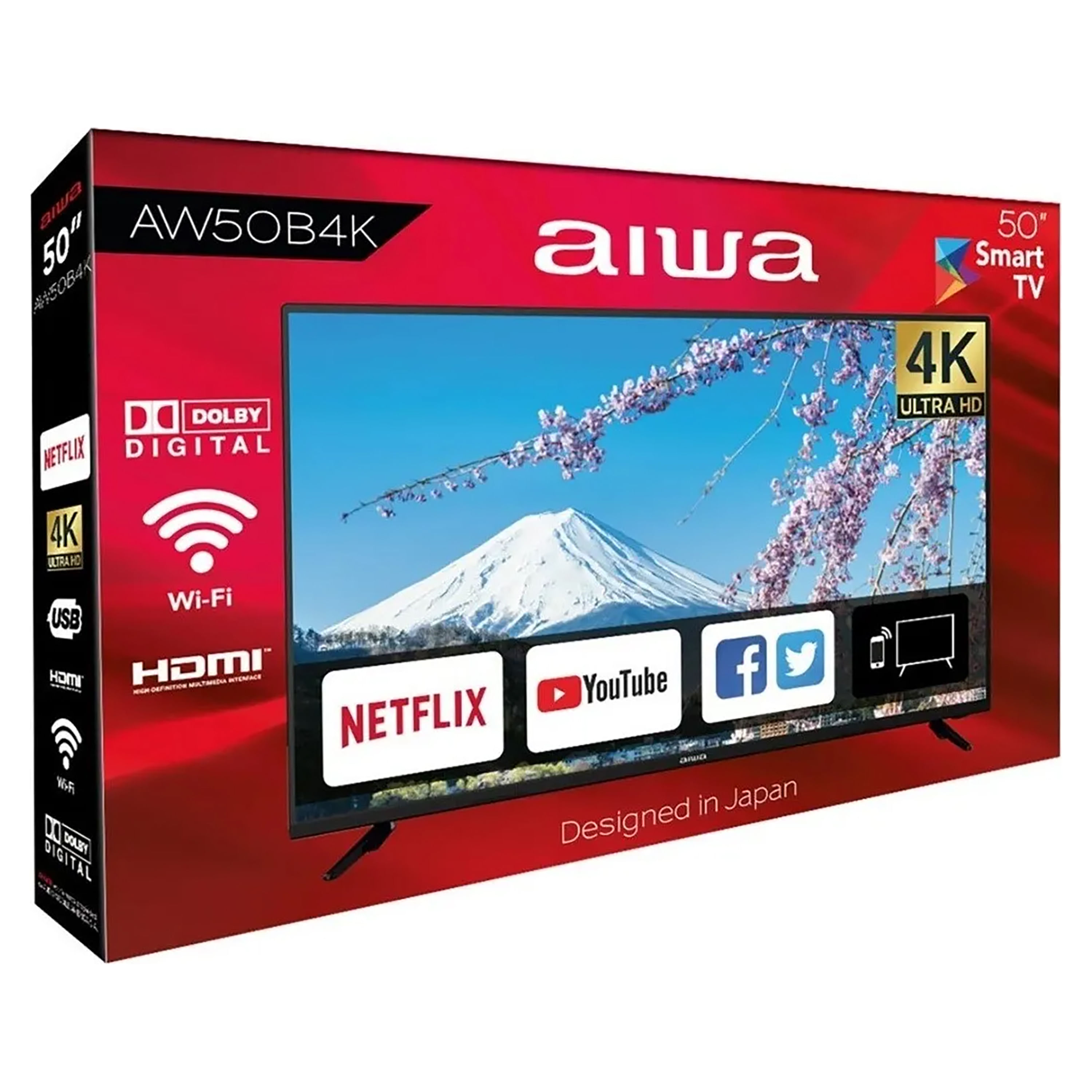 Smart Tv UHD 4K Aiwa 50 Pulgadas AW50B