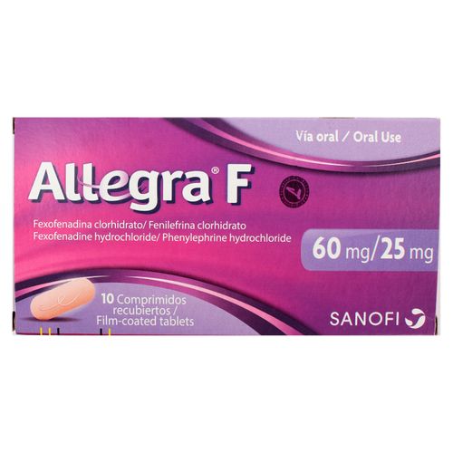 Allegra Sanofi Cjax10 Tabletas - 60mx25mg
