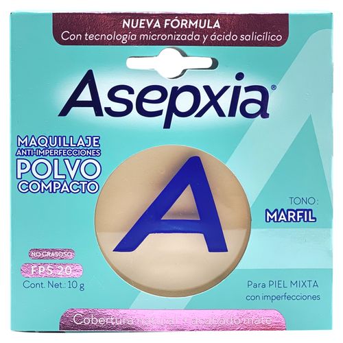 Polvos Asepxia Maquillaje Claro Mate - 10gr