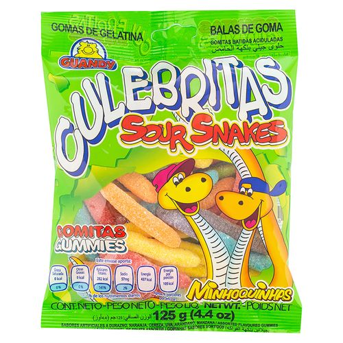 Gomitas Guandy culebritas en bolsa - 125 g